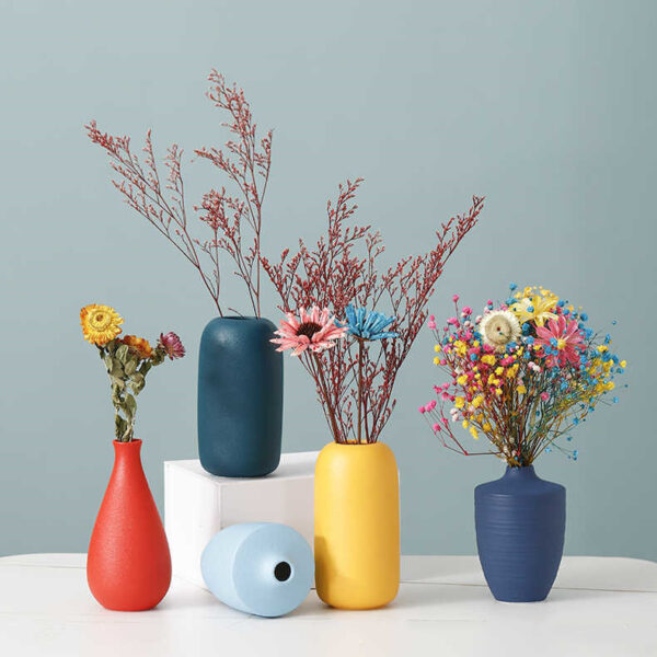 Solid Color Ceramic Vases - Image 3